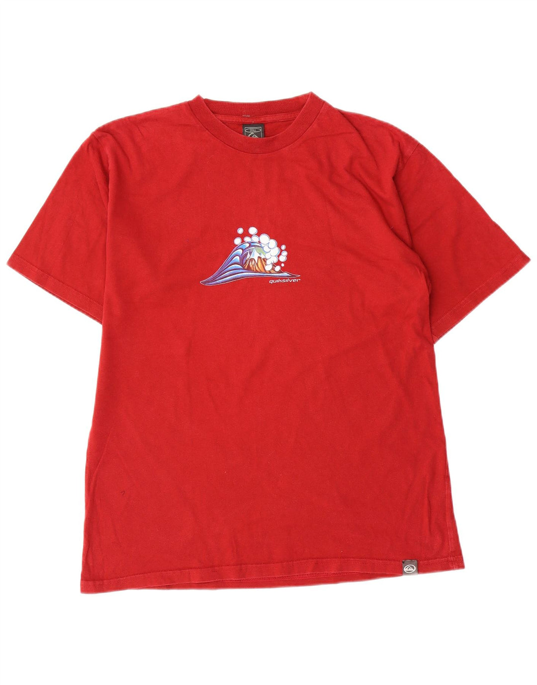 T-shirt grafica da uomo Quiksilver Top piccola in cotone rosso
