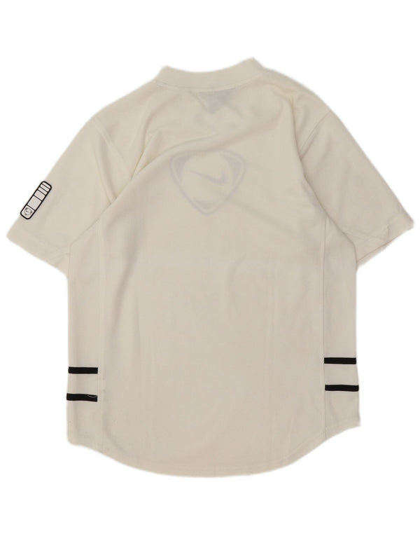 T-shirt grafica da uomo Nike Top UK 36/38 piccola in poliestere a righe bianche