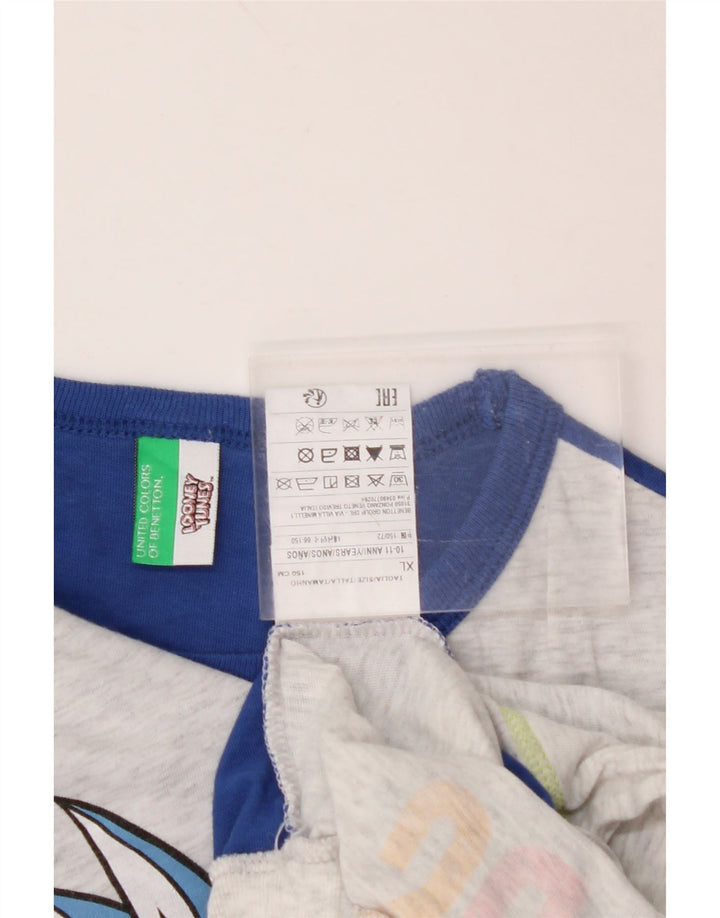 BENETTON Maglione girocollo da bambino Looney Tunes 10-11 anni XL Grigio