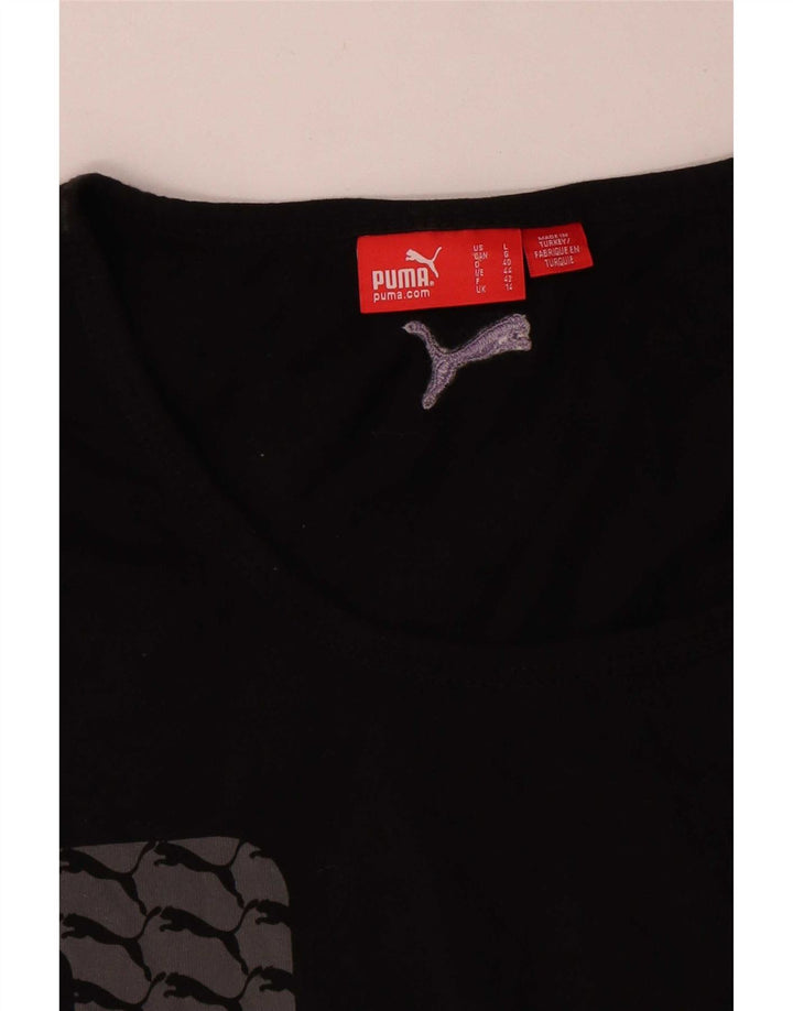 T-shirt grafica da donna Puma UK 14 grande nera