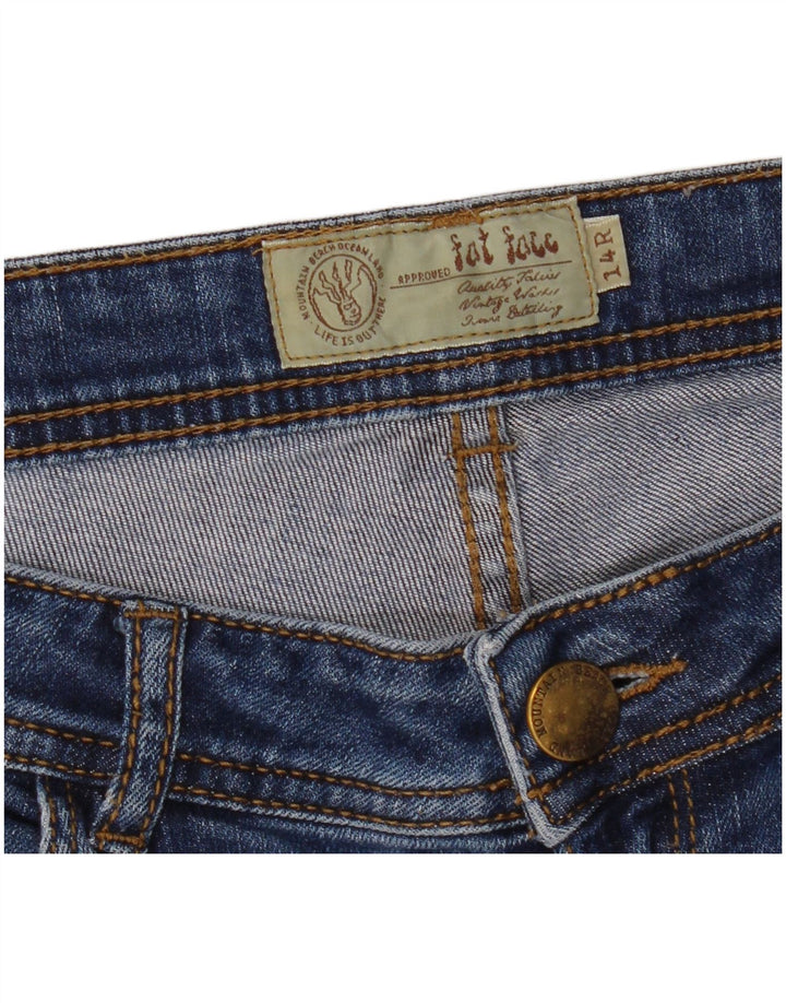 FAT FACE Jeans Capri da donna UK 14 Large W32 L23 Blu