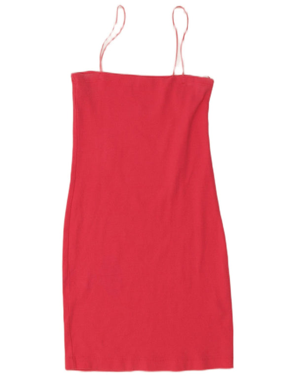 Abito sottoveste da donna Zara UK 14 grande in cotone rosa