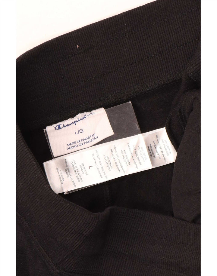 Pantaloni da tuta da uomo Champion grandi in cotone nero