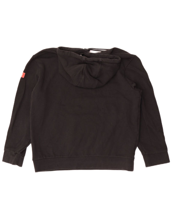 Felpa con cappuccio grafica Adidas Adventure da uomo piccola in cotone nero