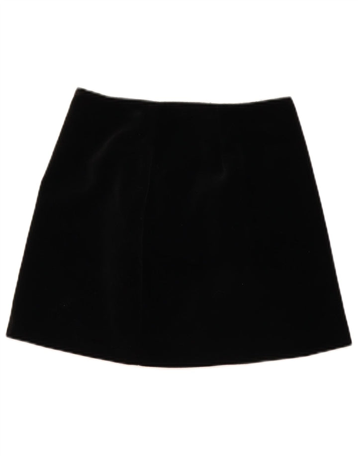 Mini gonna in velluto a coste da donna Moda Dossier IT 42 media W28 nera