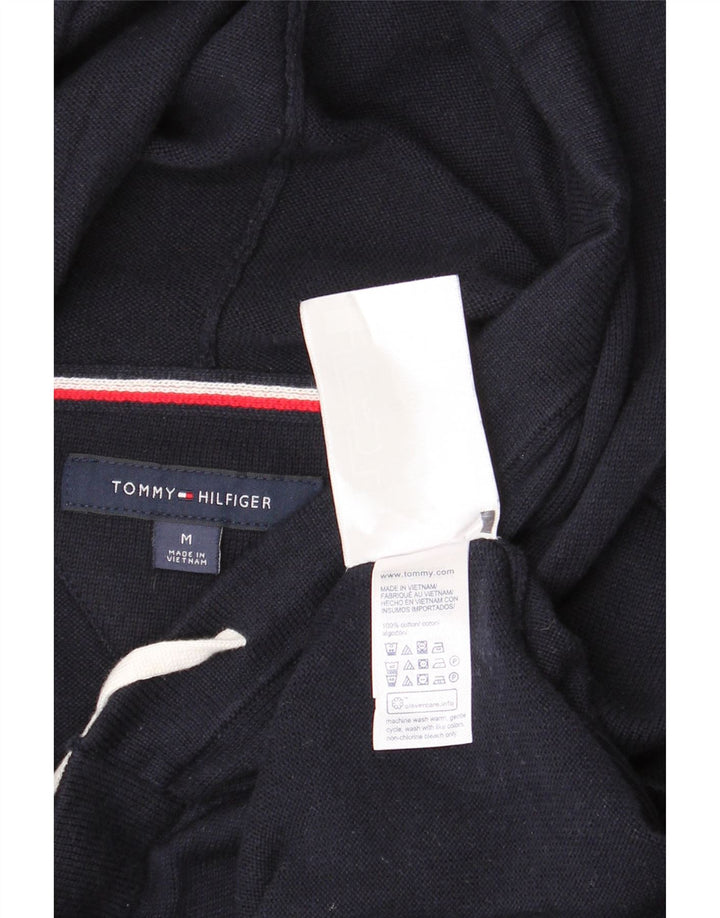 Maglione con cappuccio da uomo Tommy Hilfiger con bottoni e cotone medio blu navy