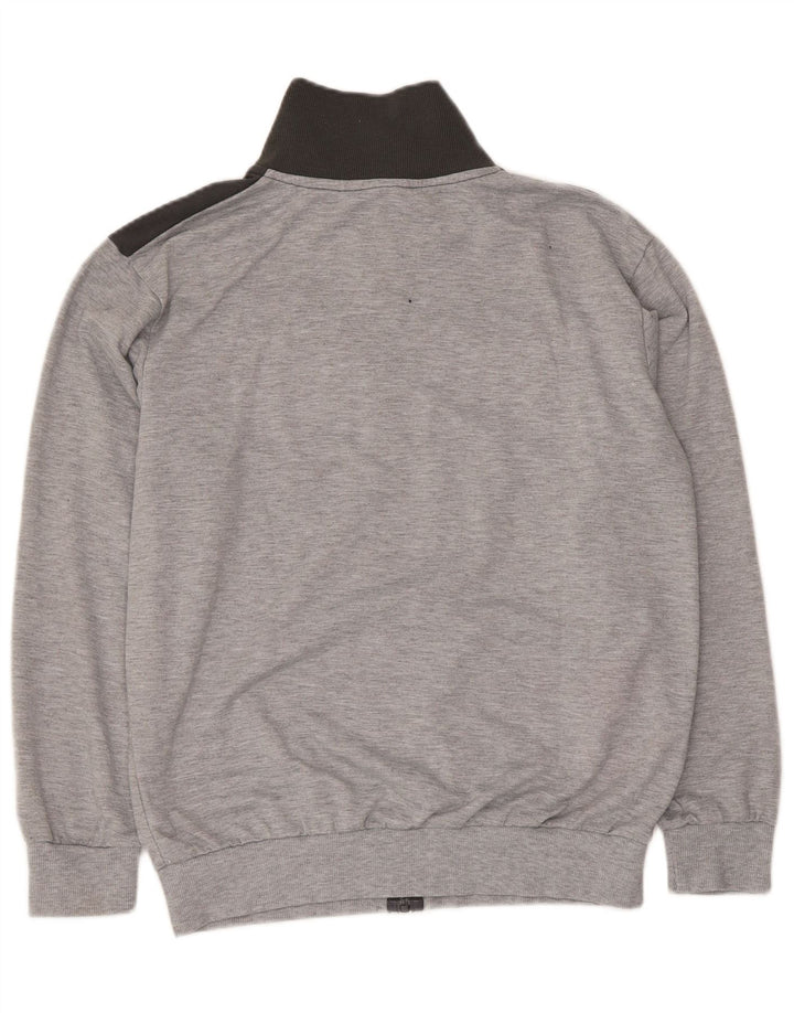 Giacca da tuta da uomo Kappa in poliestere color block grigio medio