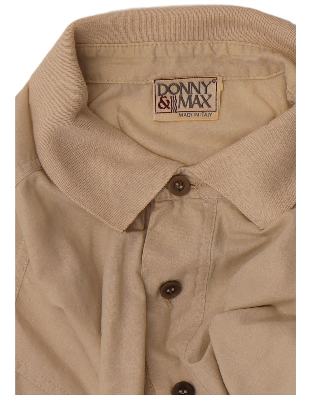 Camicia pullover a maniche corte da uomo Donny & Max beige medio