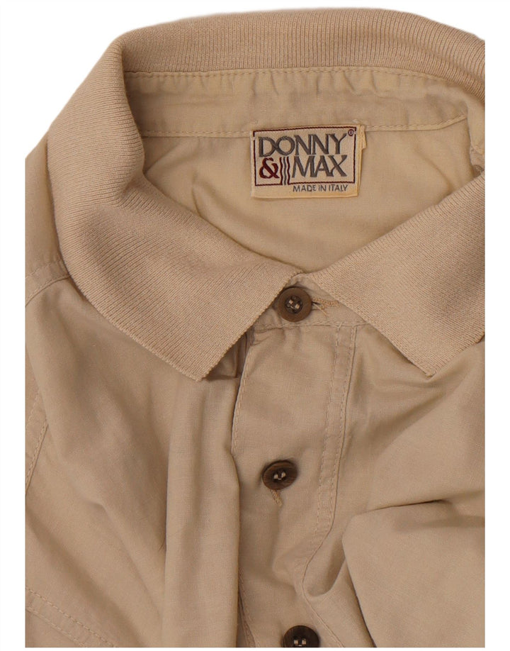 Camicia pullover a maniche corte da uomo Donny & Max beige medio