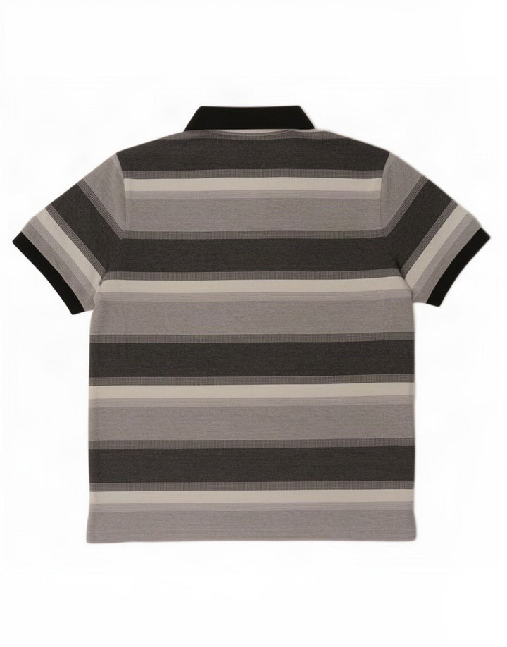 Polo da uomo Hugo Boss a righe grandi grigie