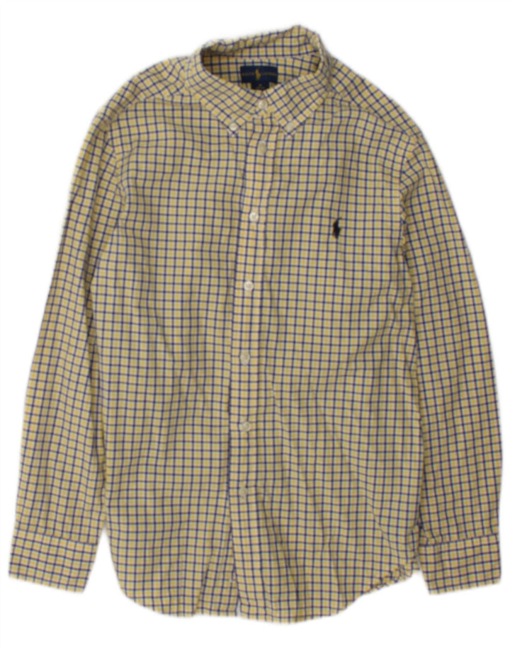 Camicia Ralph Lauren per ragazzi 10-11 anni in cotone a quadri giallo medio