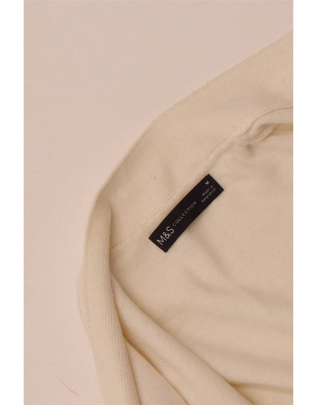 Maglione cardigan aperto da donna Marks & Spencer UK 14 medio bianco