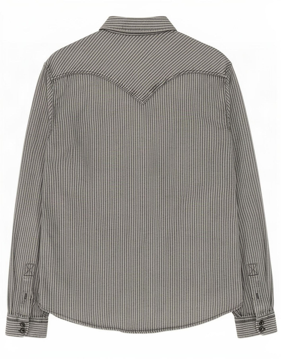 Camicia Levi's Uomo Large Cotone Gessato Grigio