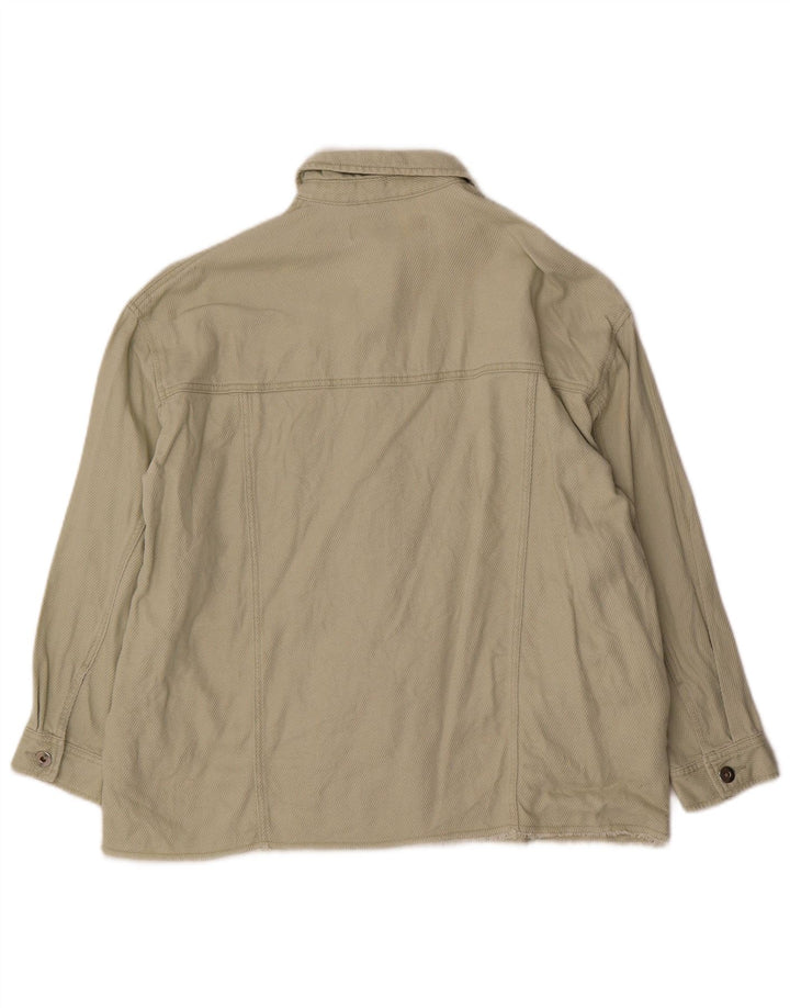 Camicia oversize da donna Zara UK 14 Cotone verde medio