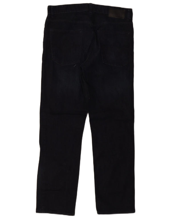 Jeans dritti slim fit da uomo Calvin Klein W34 L30 Blu Navy