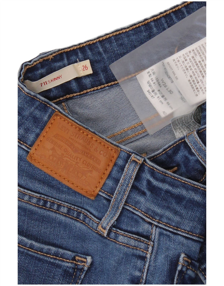 Jeans Levi's 711 Skinny da donna W26 L30 Lyocell blu
