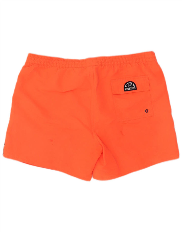 Pantaloncini da bagno grafici da uomo SUNDEK XL arancione poliestere