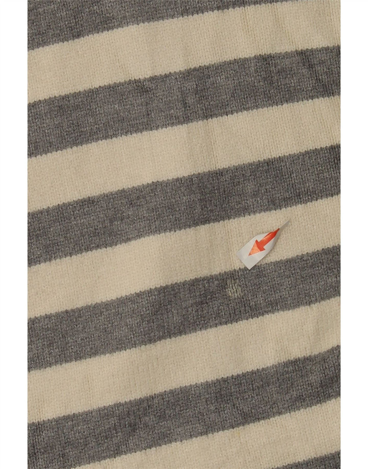 Maglione girocollo oversize da donna Zara UK 10 piccolo a righe bianche