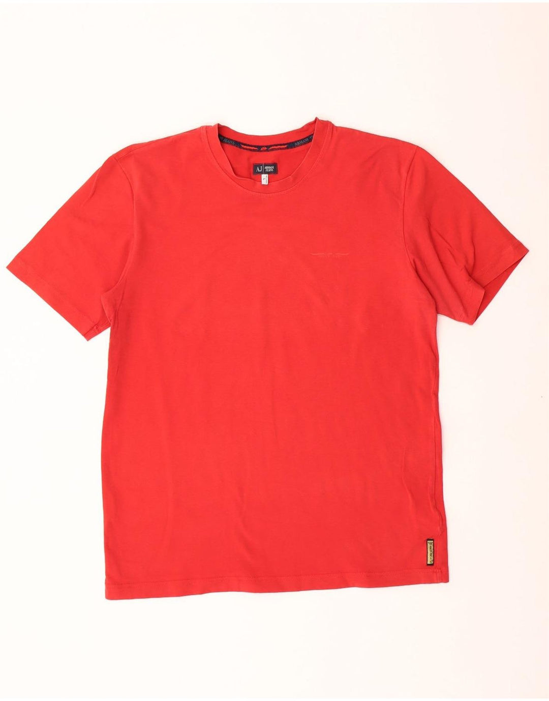 ARMANI JEANS Mens T-Shirt Top Large Red Cotton