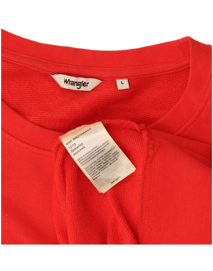 Felpa da uomo Wrangler maglione grande in cotone rosso