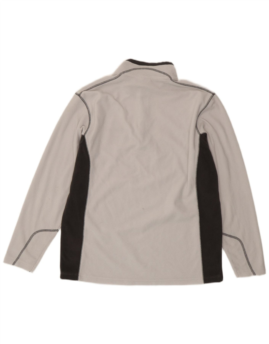 Maglione in pile da uomo Columbia con zip e collo grande color grigio