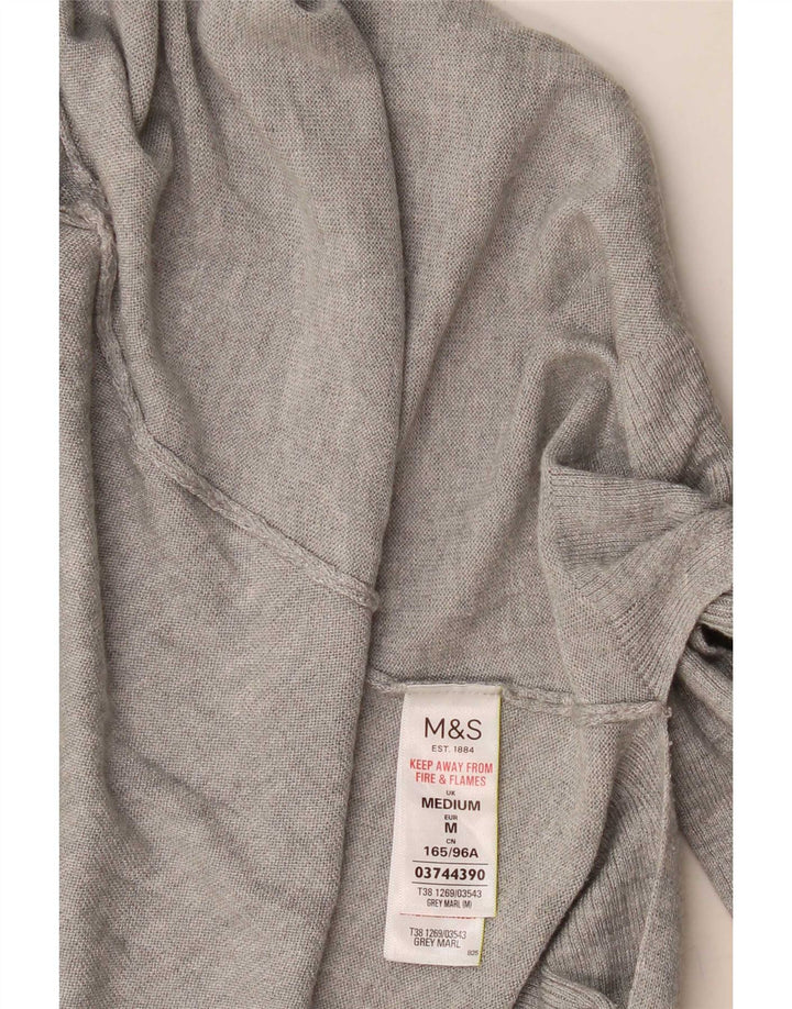 Maglione cardigan aperto lungo da donna Marks & Spencer UK 14 Grigio medio