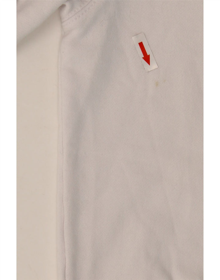 Felpa grafica da uomo Lacoste, taglia 3, piccola, in cotone bianco