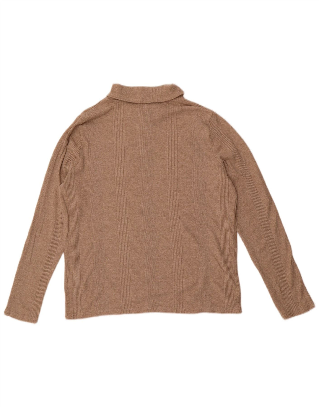Top in camicetta con collo alto da donna Marks & Spencer UK 16 grande cotone beige