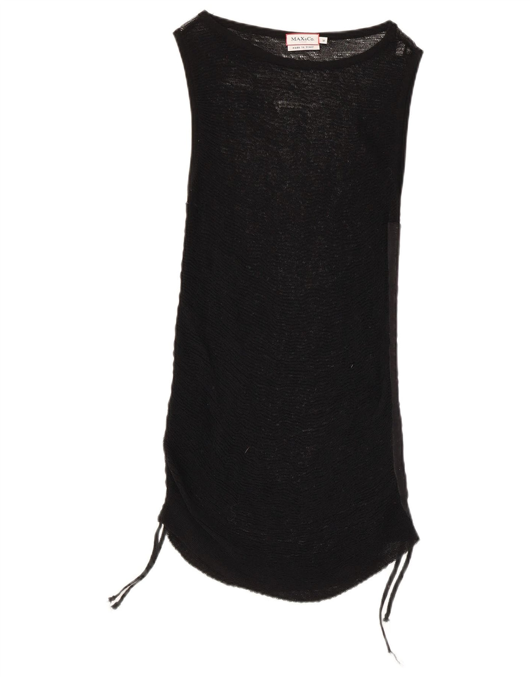 Max & Co. Canotta slim trasparente da donna UK 12 media nera