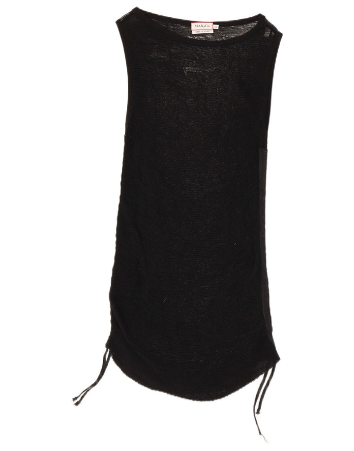 Max & Co. Canotta slim trasparente da donna UK 12 media nera