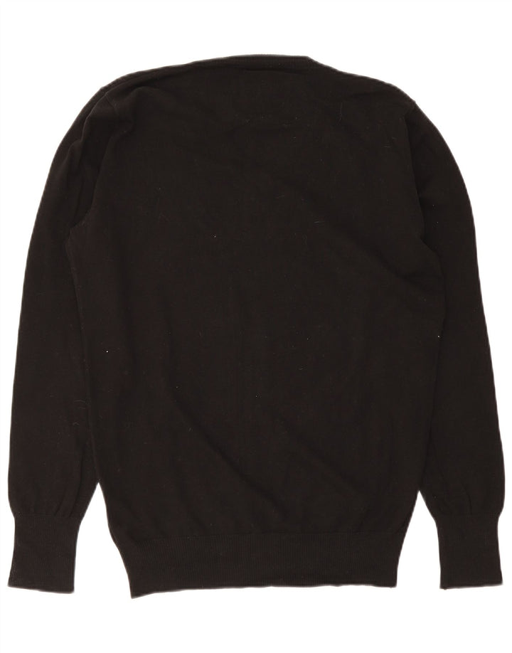 Maglione da uomo con scollo a V Diesel grande in cotone nero