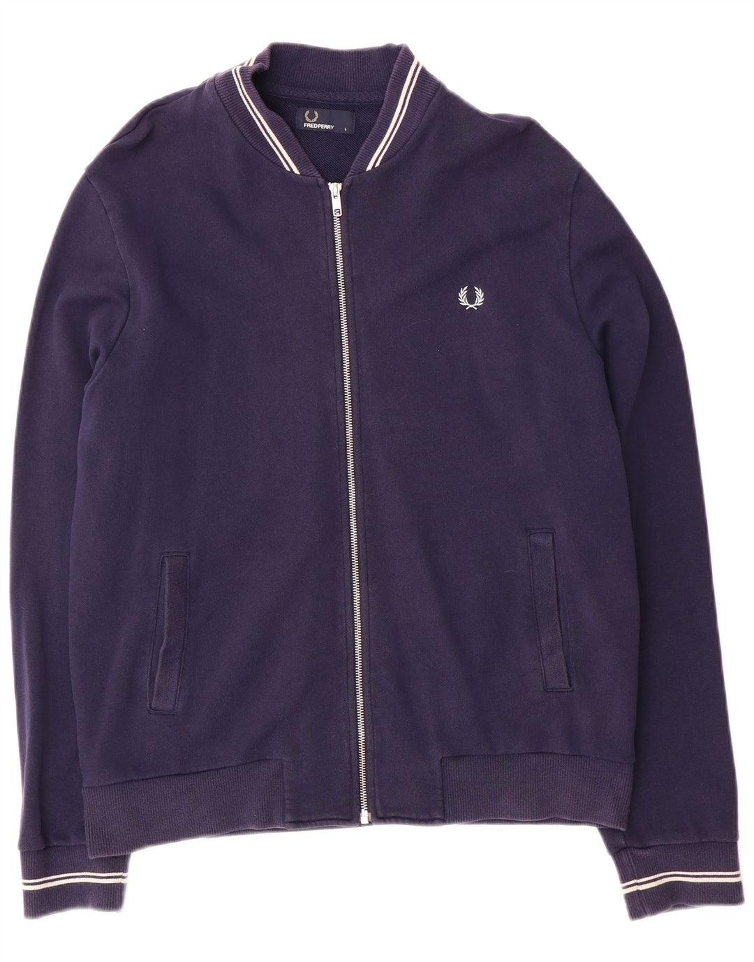Giacca da tuta da uomo Fred Perry grande in cotone blu navy