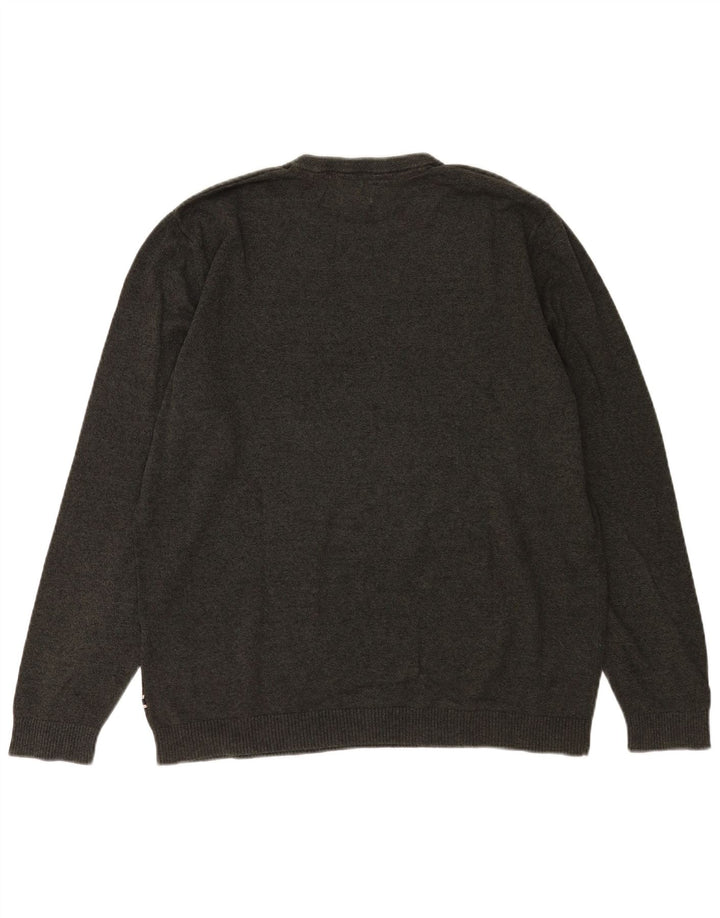 Maglione maglione girocollo da uomo Jack & Jones 2XL cotone grigio