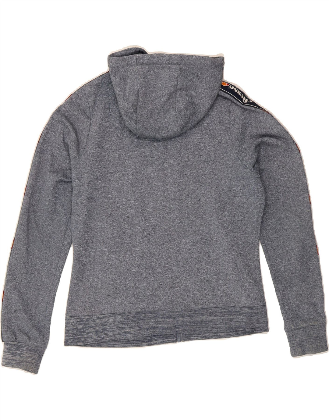 ELLESSE Womens Graphic Zip Hoodie Sweater UK 10 Small Grey Polyester Vintage Ellesse and Second-Hand Ellesse from Messina Hembry 