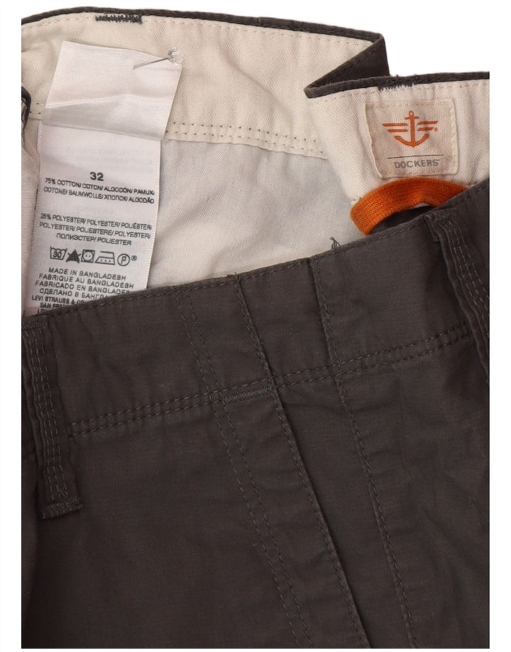 Pantaloncini cargo da uomo Dockers W32 in cotone grigio medio