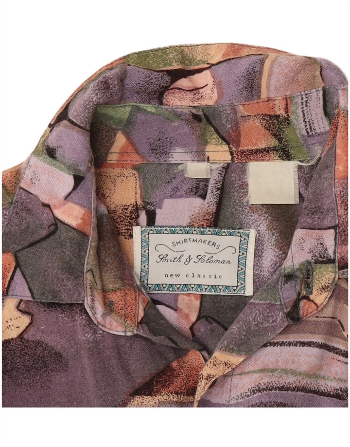 Camicia da uomo vintage grande patchwork multicolore