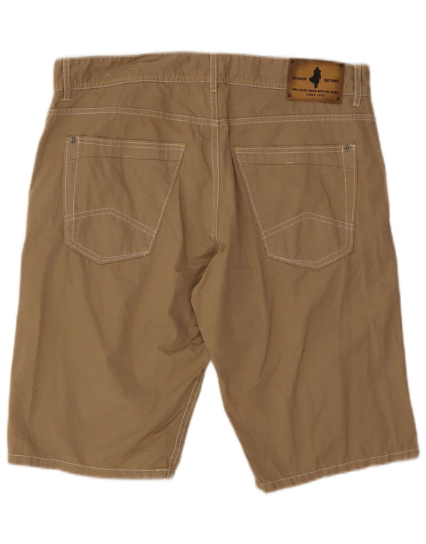 Pantaloncini casual da uomo Marlboro Classics W34 grandi in cotone beige