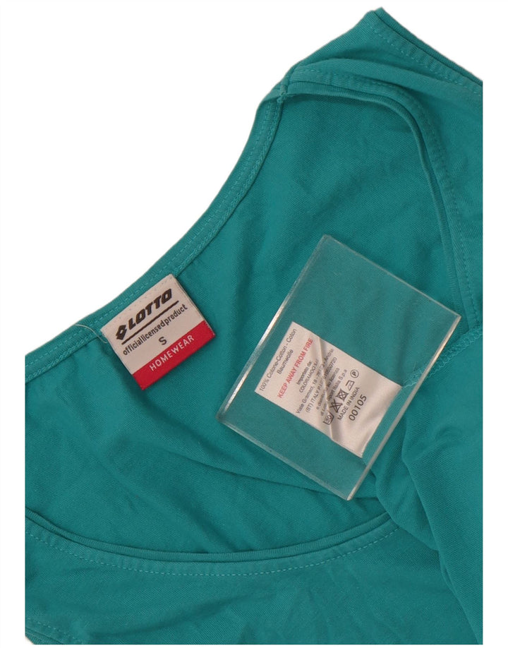 Canotta da donna Lotto UK 10 piccola in cotone turchese