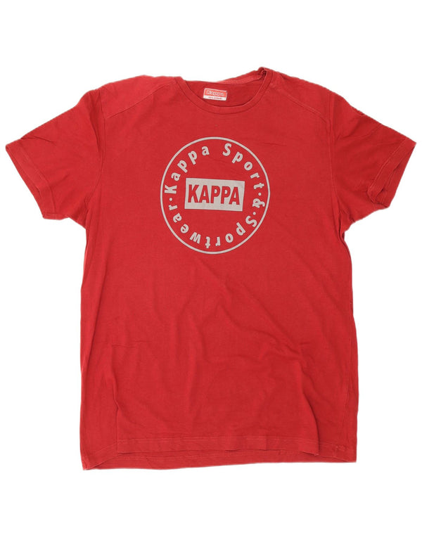 T-shirt grafica da uomo Kappa Top 2XL in cotone rosso