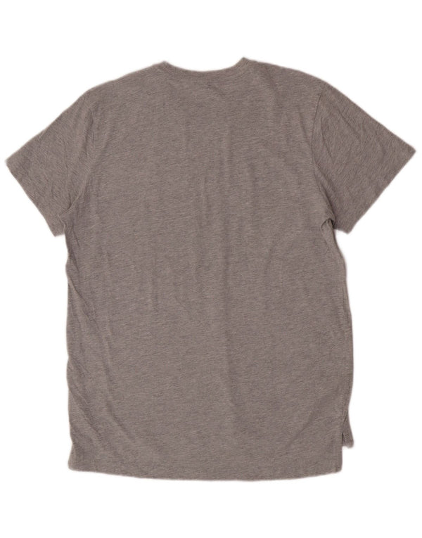 T-shirt grafica da uomo Adidas Top grande in cotone chiazzato grigio