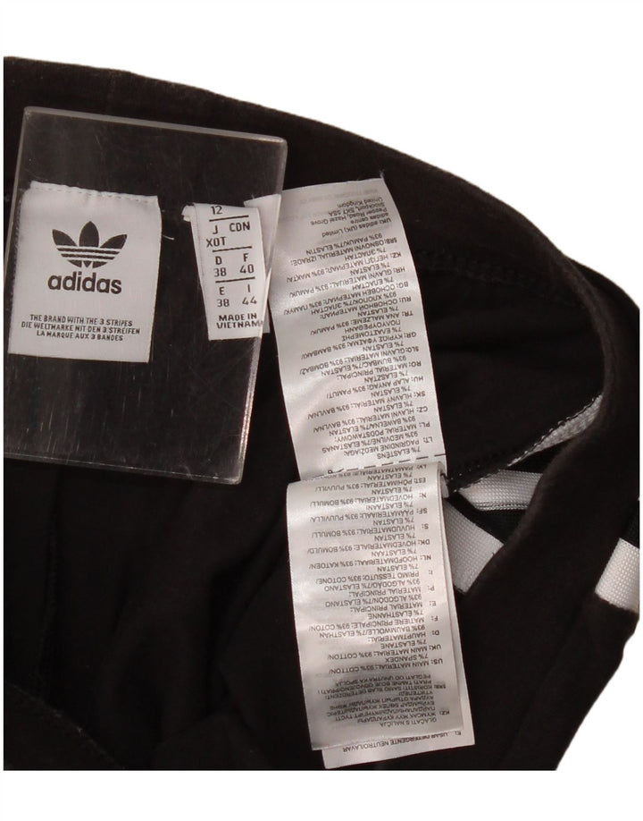 Leggings Adidas da donna UK 12 medio nero cotone