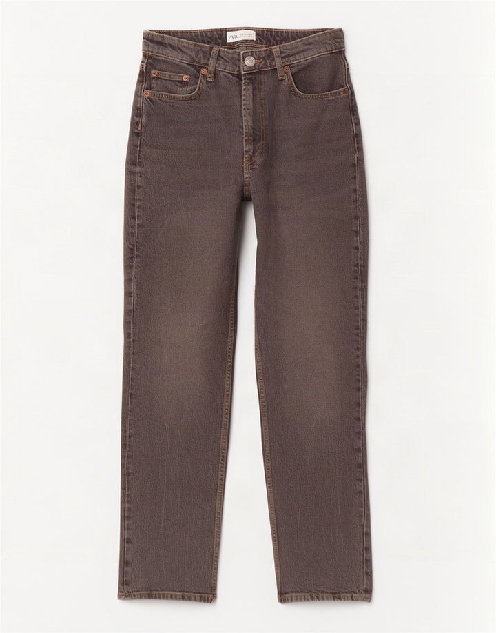 Jeans dritti da donna Zara EU 40 medio W30 L29 Grigio