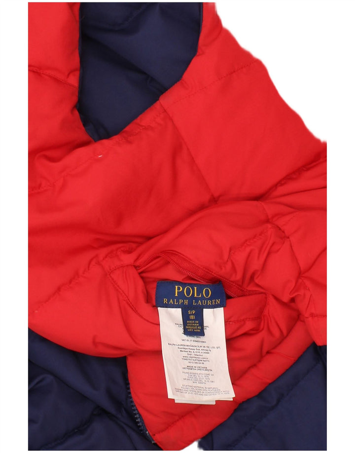 Gilet imbottito reversibile per ragazzi Polo Ralph Lauren 7-8 anni piccolo blu navy