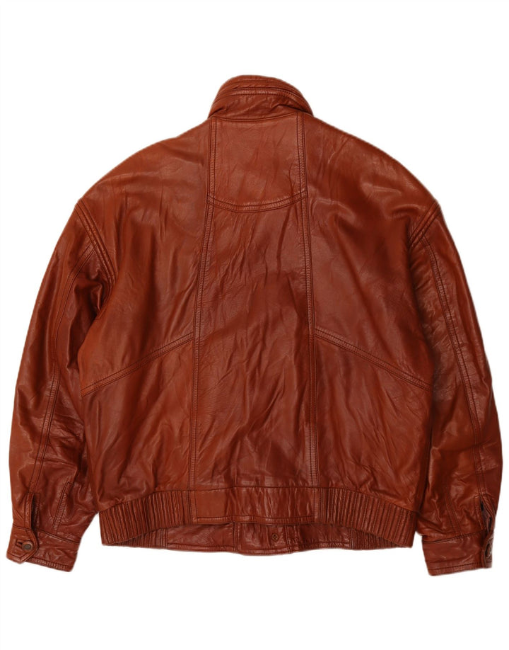 Giacca in pelle da uomo Gimo UK 42 XL Marrone