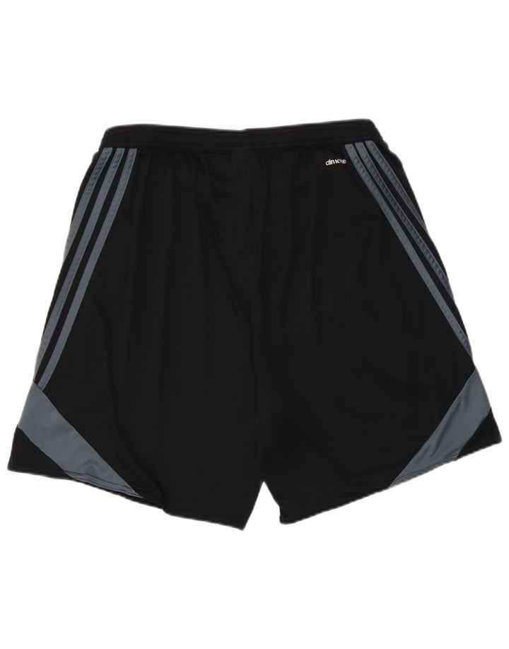 Pantaloncini sportivi Adidas Climalite da uomo, grandi, in poliestere color block nero