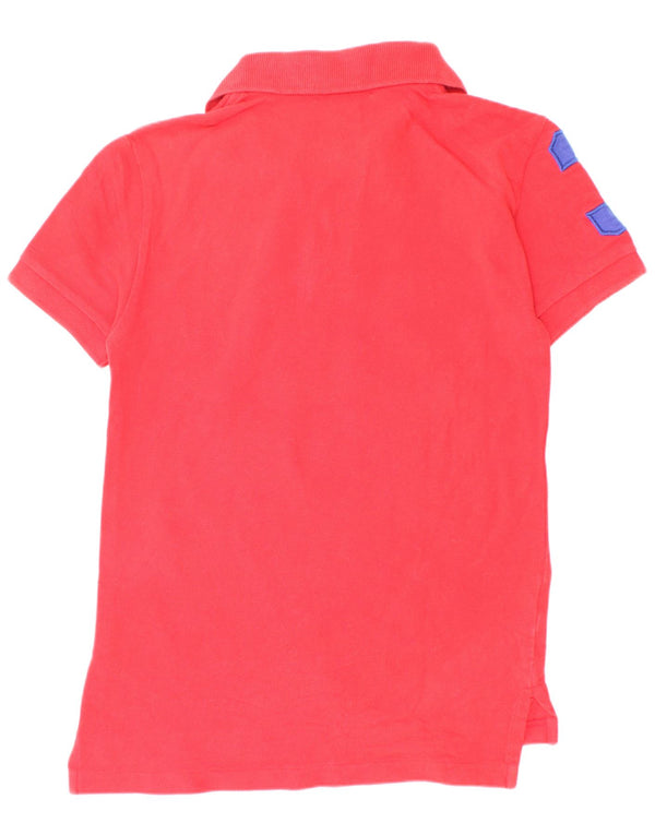 Polo Ralph Lauren da ragazzo con grafica da rugby, 7-8 anni, piccola, rossa