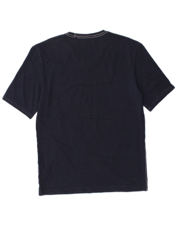 Guess T-shirt grafica da uomo Top in cotone blu navy medio