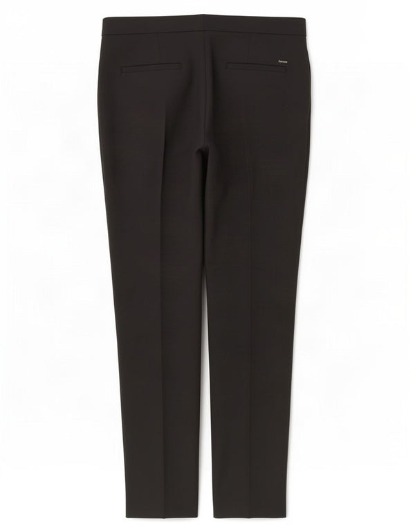 Pantaloni casual slim da donna Zara EU 42 Large W32 L28 cotone nero