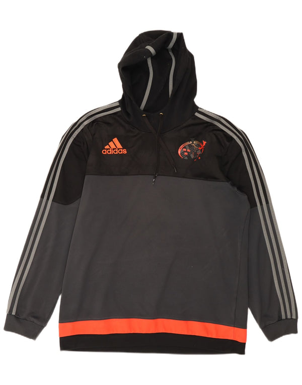 ADIDAS Maglia da uomo con cappuccio da rugby Munster Rugby XL Poliestere color block grigio