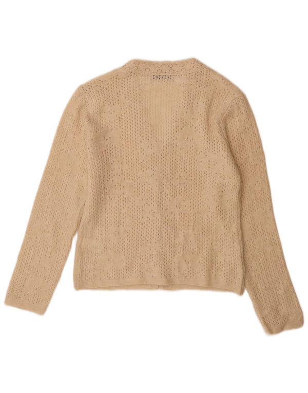Maglione cardigan da donna Zara UK 18 XL Beige acrilico